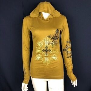 𝅺NEW-CHOPPER Couture Foil Print/Swarovski L/Sleeves
